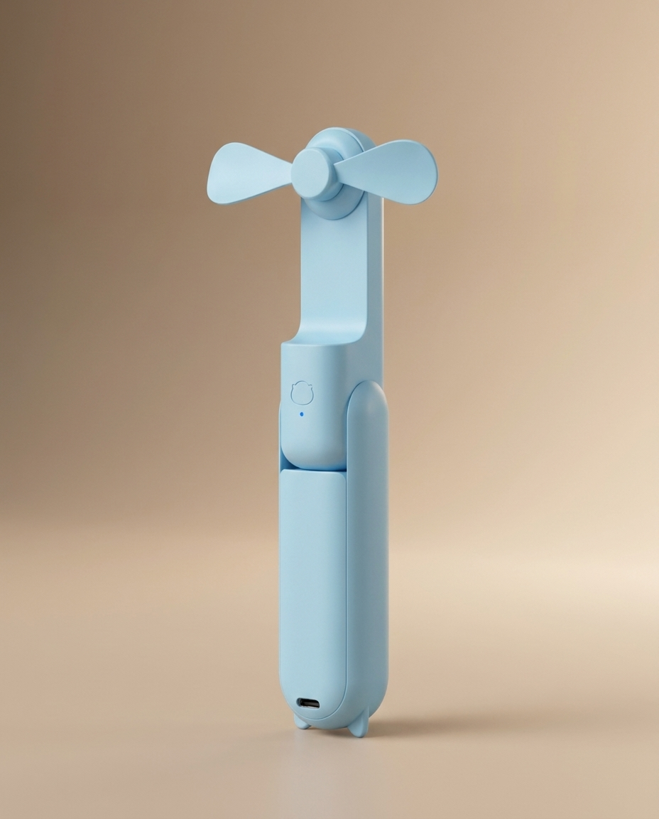 Sky Blue Mini Portable Fan - Premium Studio